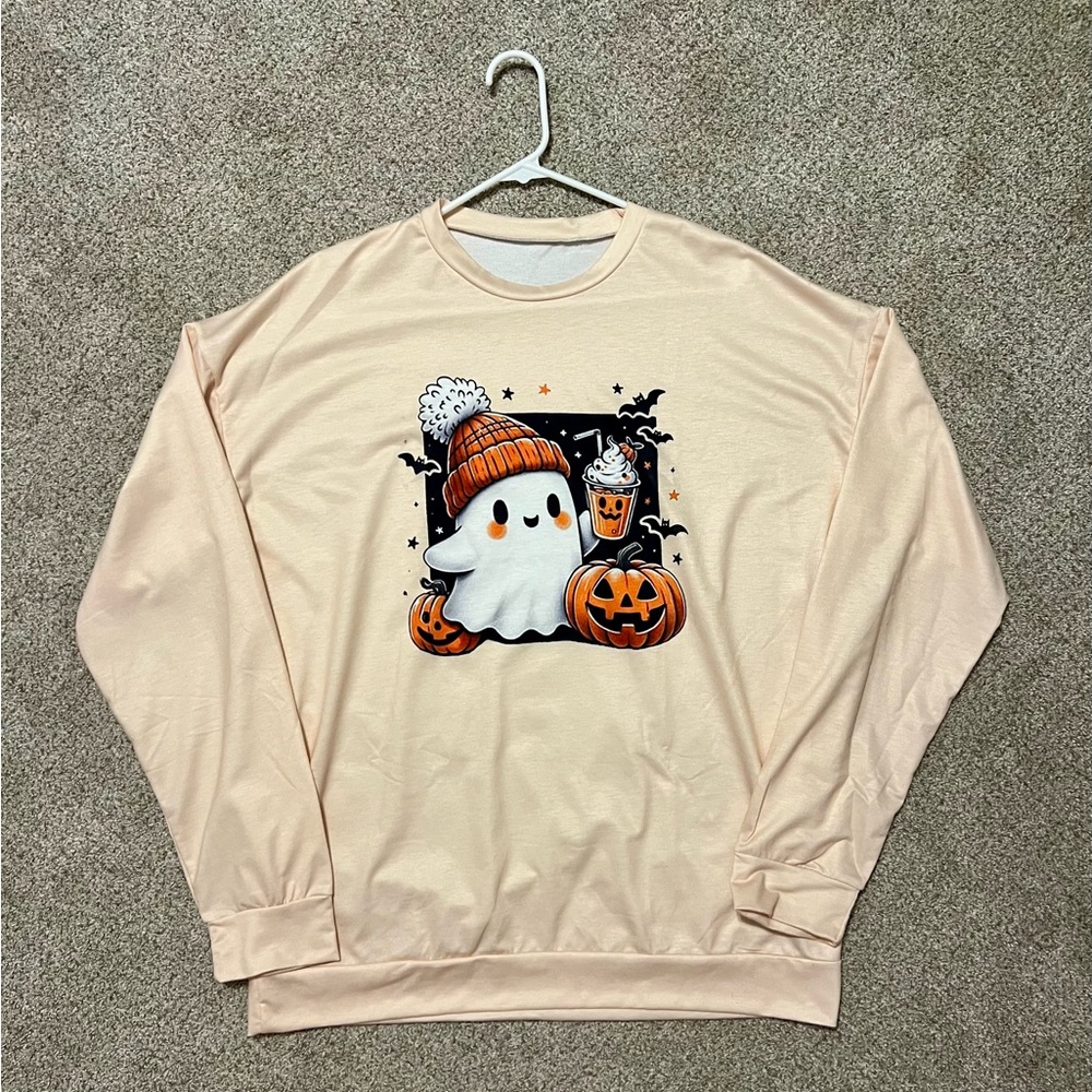 Fall Ghost Sweatshirt Large NWOT